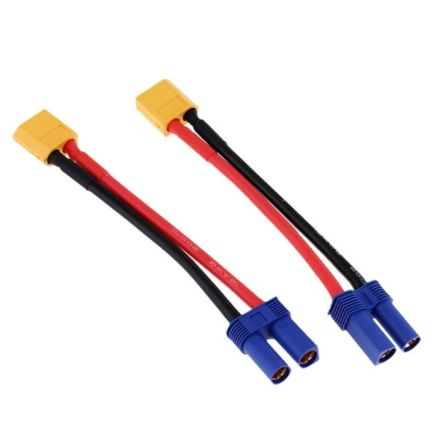 Zócalo XT60 desde El Cable de Alimentación hasta El Conector Adaptador de Enchufe Hugo XT60 Macho a Hembra EC5