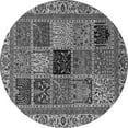 thumbnail image 1 of Ahgly Company Indoor Round Abstract Gray Modern Area Rugs, 4' Round, 1 of 4