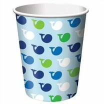 Ocean Preppy Boy Blue Whale Sea Life Cute 1st Birthday Party 9 oz. Paper Cups