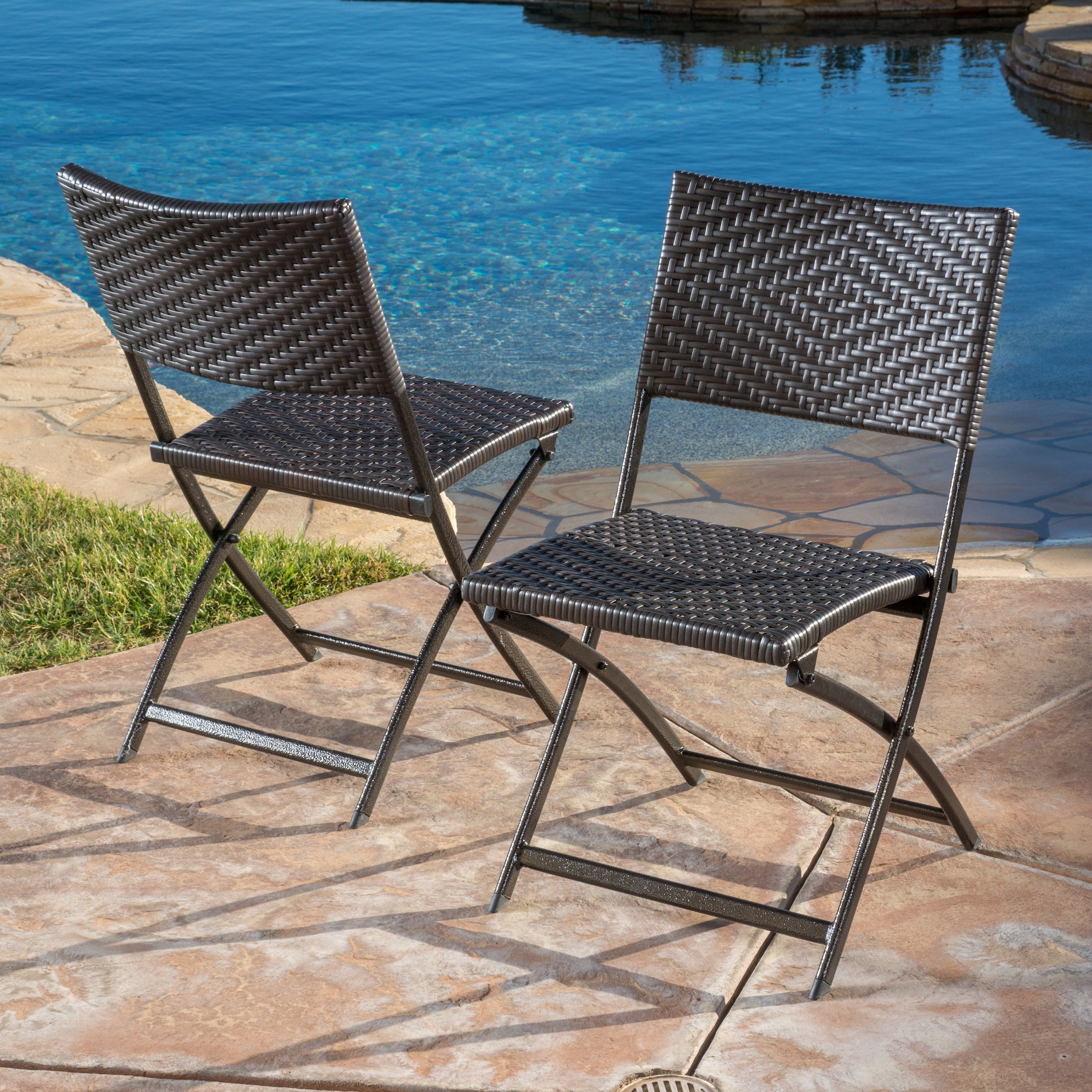Sigfried Multi-brown Wicker Dining Chair (Set of 2) - Walmart.com
