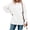 White, variant on Fall Winter Crewneck Women Casual Knit Sweater Ribbed Side Slit Loose Pullover
