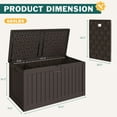 thumbnail image 5 of Vineego 230 Gallon Deck Box, Outdoor Resin Storage Box, with Large Storage Capacity, for Patio, 5 of 7