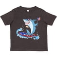 thumbnail image 3 of Inktastic Fourth of July Shark Surfing Boys or Girls Toddler T-Shirt, 3 of 5