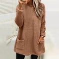 thumbnail image 7 of Sweaters For Women Winter Warm Sweater Coat Fleece Thickening Plus Size Loose Jacket With Pockets Polyester Brown Size S-3Xl Oversized Sweaters For Women, 7 of 7