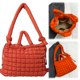 thumbnail image 4 of Bolso Hombro Acolchado Plisado Burbujas Popular Mochila Escolar Acolchada Gran Capacidad para Estudiantes F () Naranja, 4 of 9