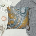 thumbnail image 2 of RUIYC  Throw Pillow Cover Decorative Pillow Case Marble Abstract Nature Marbling Artwork Gold Glitter Home Car Sofa Office Meeting Room Decor Cushion Pillowcase, 2 of 5