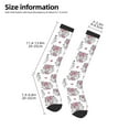 thumbnail image 2 of Daiia Sports Socks Cartoon Poodle Dog Printed Novelty Crew Socks for Men Women Knee High Socks Cotton Socks Soft & Breathable Support Unisex Socks, 2 of 9