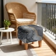 thumbnail image 4 of SCRAWLGOD Gray Marble Print Ottoman Cover Square Ottoman Slipcover Square Thick Storage Footrest Stool Covers Furniture Protector with Elastic Bottom for Pets, 4 of 7