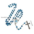 thumbnail image 5 of CIYISON Catholic Rosary Necklace Round Glass Beads Virgin Cross Pendant Necklaces for Women Men Religious Jewelry Baptism Gift, 5 of 5
