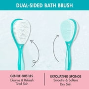 Glam & Beauty Dual Sided Bath Brush with Ergonomic Long Handle