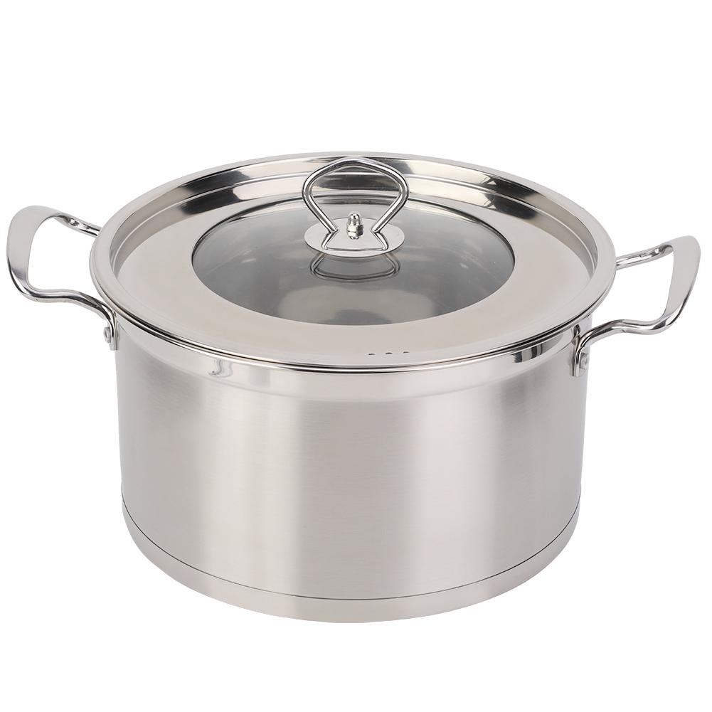Tebru 26CM Stainless Steel Double Layer Food Steamer Pot Stockpot