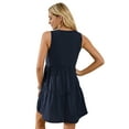 thumbnail image 5 of KingShop Women's V-Neck Tank Dress Summer Casual Tunic Dress Casual Cover Up Plain Tank Dress, 5 of 6