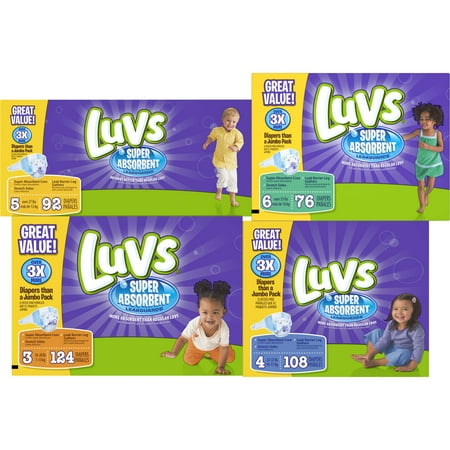 Luvs Diapers with Super Absorbent Leakguards Super Pack (Choose Your