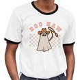 thumbnail image 2 of Cowboy Ghost Boo Haw Ringer Tee Shirt Unisex 2X-Large White/Black, 2 of 5