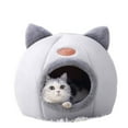 thumbnail image 1 of Heywce Warm Cat Bed With Removable Washable Cushioned Pillow For Cats Puppy And Small Dogs In A Cute Cat Head Shape., 1 of 9