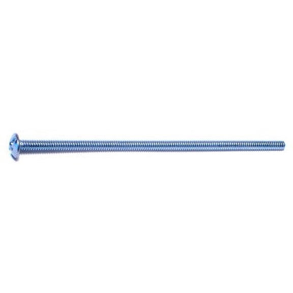 #6-32 x 4" Zinc Plated Steel Coarse Thread Combo Truss Head Machine Screws MSTS-125