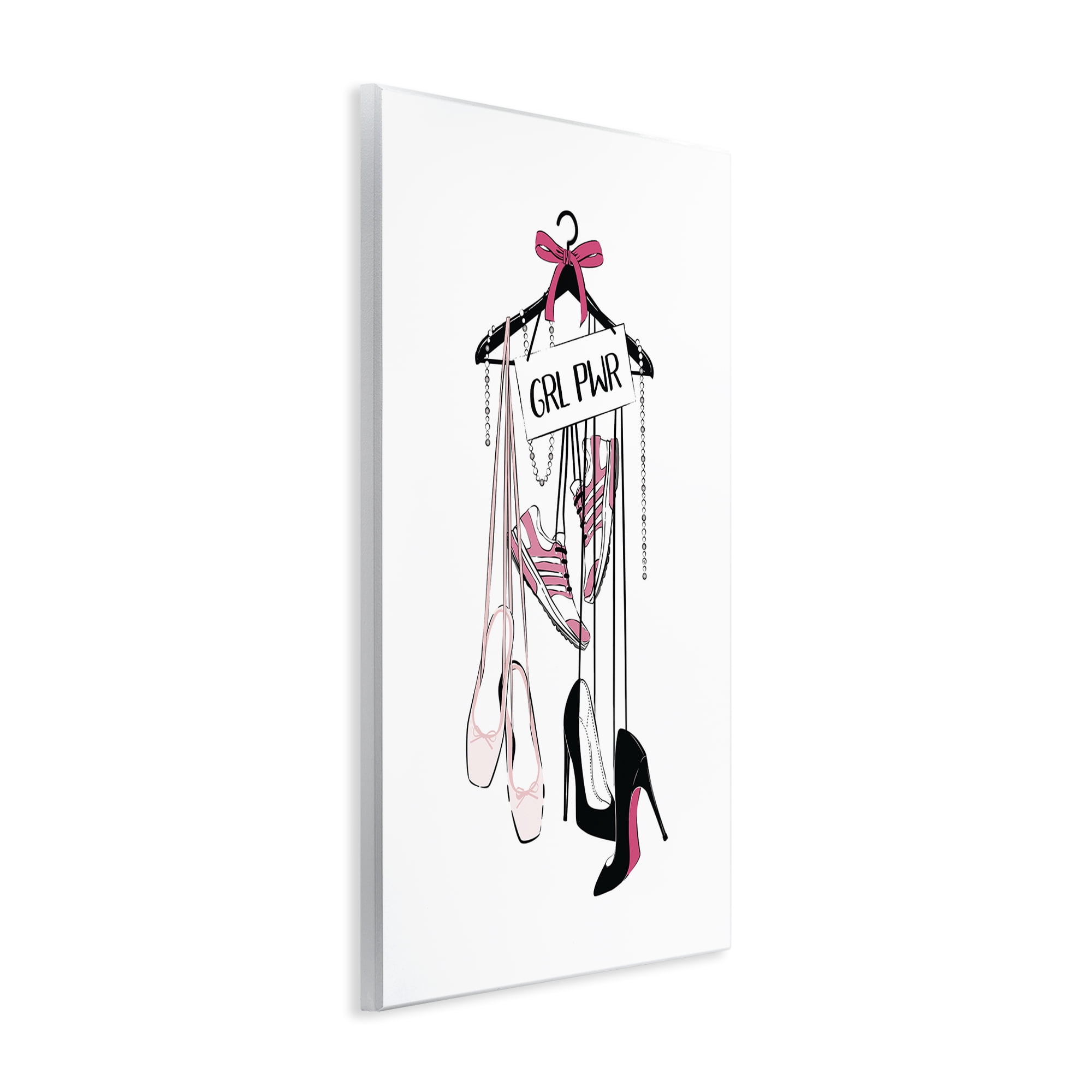 Stupell Industries Grl Pwr Hanging Shoes Beauty & Fashion Painting Unframed Art Print Wall Art, 13 x 19