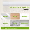thumbnail image 3 of 6 Pcs tension rods for windows 28 48 No Drilling Adjustable Shower Curtain Rod ,Spring White Curtain Rod Closet Rod,Window Curtain Rod, 3 of 8