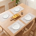 thumbnail image 3 of Farmhouse Placemats Set of 6 Cotton and Linen Placemats for Dining Table Decor Indoor Outdoor WashableTable Mat Light Gray 17.7x11.8inch, 3 of 6