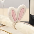 thumbnail image 4 of Huluwajiuyeye Easter Napkin Rings Bunny Napkin Rings Set Of 5 Egg Napkin Holders Rings For Party Banquet Dinning Table Decoration Event Table Runner Party Flags on A String And Party Decorations Set, 4 of 4