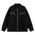 thumbnail image 4 of DayScoop Mens Casual Jackets Fall Outerwear Long Sleeve Solid Color Winter Fashion Outdoor Business Pocket Outer Tops, 4 of 6