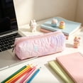 thumbnail image 2 of Summer Saving!Back_to_School Saving!School_Supplies!Under $1 dollars!Special Pencil Case Pouch, Colorful Pencil Pouch Makeup Brush Bags ForTeenagers Home Office Orginazer, Pink, 2 of 8