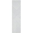 thumbnail image 2 of SAFAVIEH Cambridge Lilly Diamond Striped Wool Runner Rug, Light Blue/Ivory, 2'6" x 22', 2 of 7