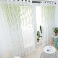 thumbnail image 3 of Window Curtain Fashion Leaf Embroidery Decorative Voile Curtain Sheer Curtain, 3 of 10