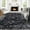 Black tone, variant on 2x6 Washable Runner Rug, Non-Slip, Vintage Floor Carpet, Low Pile, Distressed Pearl Velvet, Foldable, Soft, Bathroom, Laundry, Entryway, Blue.