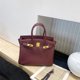 thumbnail image 2 of Bolso de platino con hebilla dorada, bolso de mano de piel auténtica con gran capacidad, bolso Kelly para mujer, nuevo estilo 2025, bolso de hombro de moda, 2 of 4