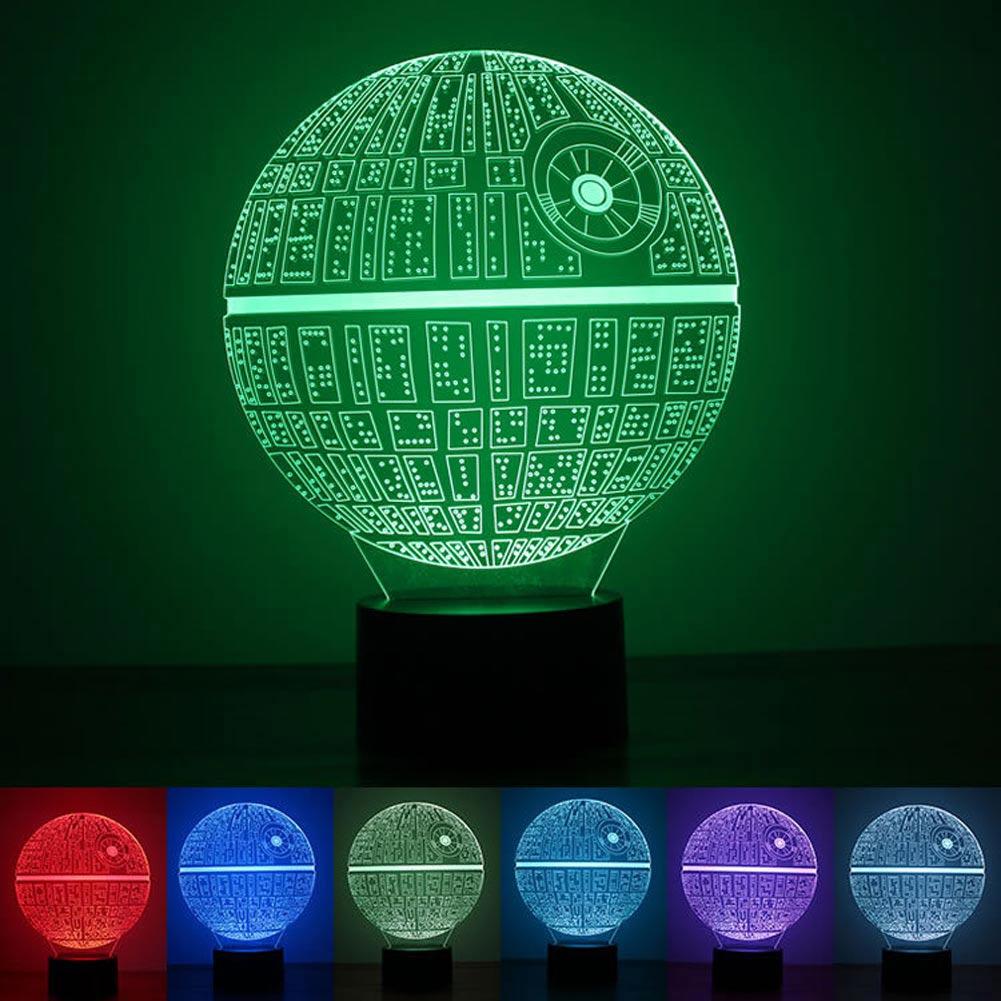 Star Wars Death Star 3D LED Night Light Touch Switch Table Desk Lamp