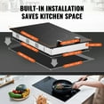 thumbnail image 6 of KFFKFF 12-Inch Electric Cooktop, 2-Burner Built-in Ceramic Stove, 3000W Radiant Heating, Glass Surface, Knob Controls, 11 Adjustable Heat Settings, 220-240V, Hardwired Connection (No Plug), 6 of 9