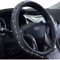 thumbnail image 1 of Steering Wheel Cover Bling Bling Rhinestones Crystals Car Handcraft Steering Wheel Covers Leather for Girls Silver, 1 of 5