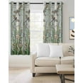 thumbnail image 3 of Blackout Curtains for Bedroom, Dark Green Grass Room Darkening Window Drapes for Living Room, Flower Dragonfly Retro Pastoral Rustic Thermal Insulated Grommet Curtains, 42x45 inch, 2 Panels, 3 of 9