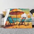thumbnail image 1 of Balery Vintage Beach Sunset Manta de Franela con Dibujo, Lujo Ultra Suave y Cálido, Antipelusa y Resistente a las Arrugas para Cama, Sofá, Camping -60"x50", 1 of 6