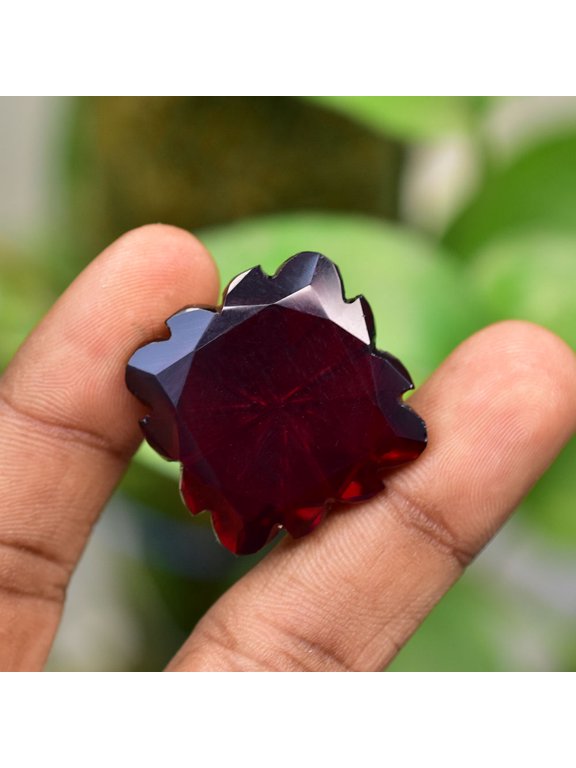 Gemsgrowth Natural Red Ruby Loose Gemstone, 55.05 Carat, Fancy Cut, Certified, for Jewelry Making, Pendant, Ring, Necklace, Engagement