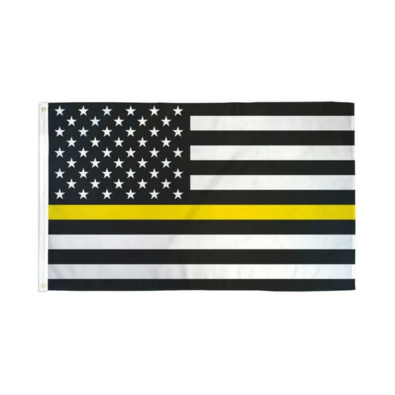 Thin Yellow Line USA Flag 2x3ft Poly