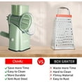 thumbnail image 6 of 5-in-1 Interchangeable Blades Rotary Cheese Grater Hand Crank with Anti-Slip Base, Vegetable Slicer Shredder, 6 of 7