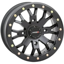 System 3 SB-4 Beadlock 15x10 Wide ATV/UTV Wheel - Matte Black (4/137) 5 5
