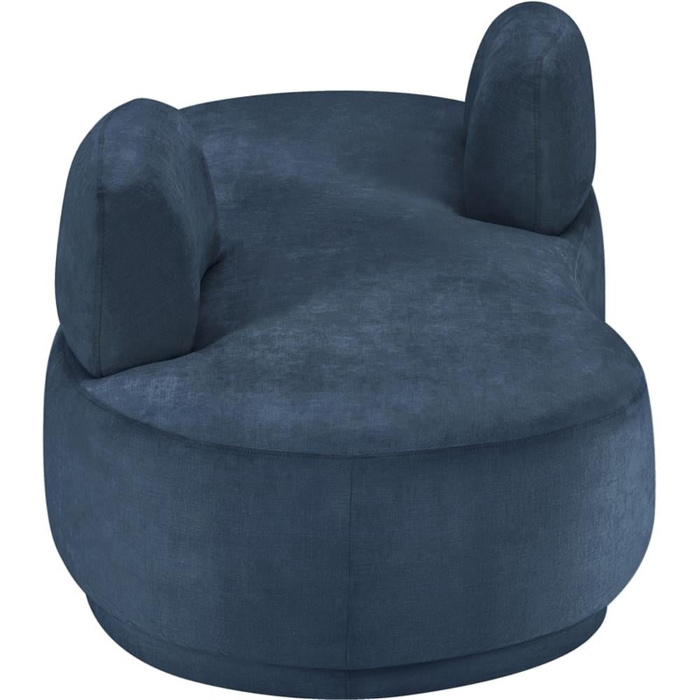 Meridian Furniture Argyle Light Blue Chenille Fabric Chaise/Loveseat