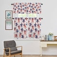thumbnail image 5 of Kitchen Window Curtains Valance and Tier Set, 4th of July Stripes and Stars Bow Rod Pocket Tier Curtains and Valance 3 Piece Set, Vintage Independence Day Window Treatment for Bedroom Living Room, 5 of 9