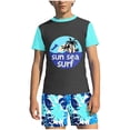 thumbnail image 2 of ITSAME Boys Swimwear Set Crewneck Tee and Swim Trunks 2-Piece Quick-Dry Beach Surfing Swimsuit Multicolor Size 3-4, 2 of 9