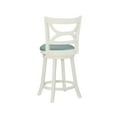 thumbnail image 4 of Kingfisher Lane Modern 24" Swivel Wood Counter Stool in Cream, 4 of 10
