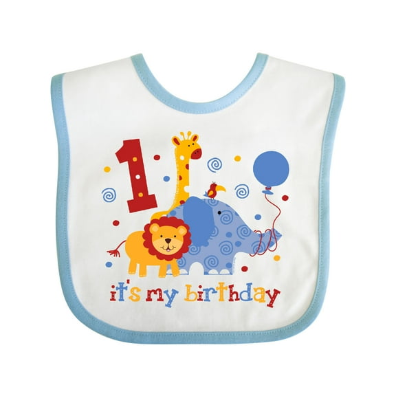 Inktastic Safari 1st Birthday Boys or Girls Baby Bib