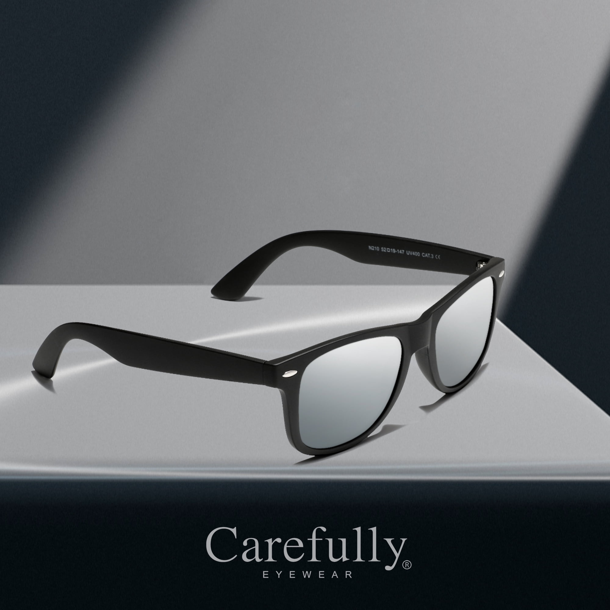 Carefully Square Sunglasses for Men and Women Sunglasses for Fishing Offering UV Protection (3 Pack)