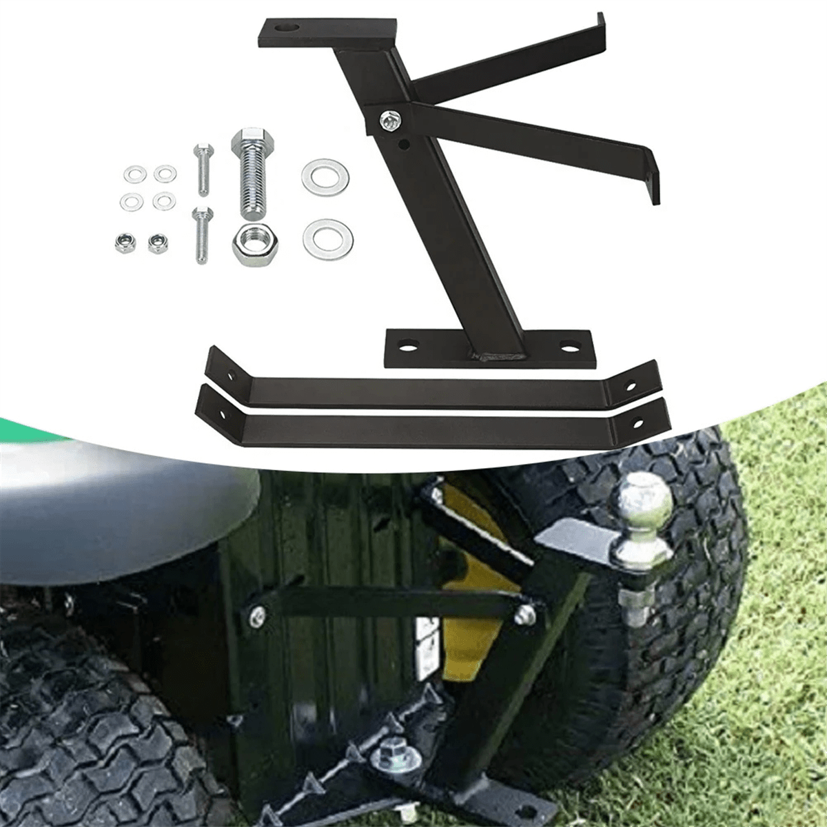 Trailer Hitch for Lawn Mower Heavy Duty Garden Tractor Lawnmower Trailer Attachm Garden Tool Accessories