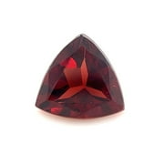 Certified Real 1 Carat Red Garnet Trilliant Shape Brilliant Cut 6 mm Loose Gemstone January Birthstone