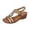 A-Rose Gold497, variant on Bibifish Womens Wedge Sandals Chic Colorful Stone Elastic Slingback Wedge Sandals Ladies Summer Beach Vacation Wedge Sandals