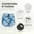 thumbnail image 6 of Picia Leaves And Flowers Pattern Women's 2 in 1 Athletic Running Shorts High Waisted Workout Casual Gym Sweat Shorts with Comfy Liner Zipper Pockets-Medium, 6 of 9
