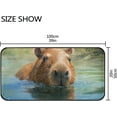 thumbnail image 3 of Dreamtimes Capybara in Water Area Rug 39x20 in, Stain Resistant Carpet Throw Rug with Elastic Cotton Interlayer for Kitchen Bathroom Living Room Bedroom, 3 of 6